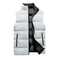 Samoa Lotu Tamaiti Mamanu Siapo Sleeveless Puffer Jacket Off White Plumeria LT7 - Polynesian Pride