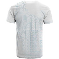 Samoa Lotu Tamaiti Mamanu Siapo T Shirt Off White Plumeria - Polynesian Pride