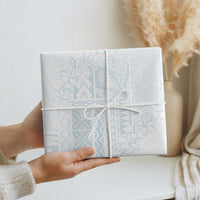 Samoa Lotu Tamaiti Mamanu Siapo Wrapping Paper Off White Plumeria LT7 - Polynesian Pride