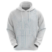 Samoa Lotu Tamaiti Mamanu Siapo Zip Hoodie Off White Plumeria - Polynesian Pride
