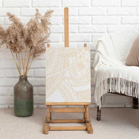 Samoa Lotu Tamaiti Ivory Canvas Wall Art Teuila Tatau LT7 - Polynesian Pride