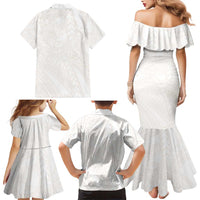 Samoa Lotu Tamaiti Ivory Family Matching Mermaid Dress and Hawaiian Shirt Teuila Tatau - Polynesian Pride