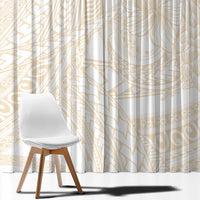 Samoa Lotu Tamaiti Ivory Window Curtain Teuila Tatau - Polynesian Pride