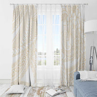 Samoa Lotu Tamaiti Ivory Window Curtain Teuila Tatau - Polynesian Pride