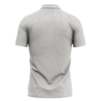 Samoa Lotu Tamaiti Ivory Zipper Polo Shirt Teuila Tatau LT7 - Polynesian Pride
