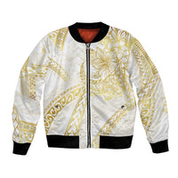 Samoa Lotu Tamaiti Gold Bomber Jacket Teuila Tatau - Polynesian Pride