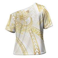 Samoa Lotu Tamaiti Gold Cross Shoulder Shirt Teuila Tatau LT7 - Polynesian Pride
