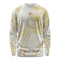 Samoa Lotu Tamaiti Gold Long Sleeve Shirt Teuila Tatau LT7 Unisex Gold - Polynesian Pride