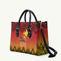 Papua New Guinea 1975 To The Future Leather Bag Sepik Masks LT7 Red - Polynesian Pride