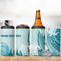 Polynesia Turtle 4 in 1 Can Cooler Tumbler Watercolor Abstract Style