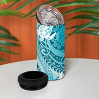 Polynesia Turtle 4 in 1 Can Cooler Tumbler Watercolor Abstract Style