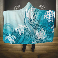Polynesia Turtle Hooded Blanket Watercolor Abstract Style LT7 - Polynesian Pride