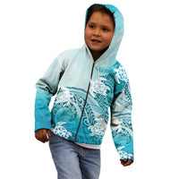 Polynesia Turtle Kid Hoodie Watercolor Abstract Style
