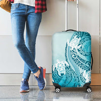 Polynesia Turtle Luggage Cover Watercolor Abstract Style