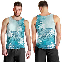 Polynesia Turtle Men Tank Top Watercolor Abstract Style LT7 - Polynesian Pride