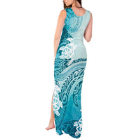 Polynesia Turtle Tank Maxi Dress Watercolor Abstract Style LT7 - Polynesian Pride