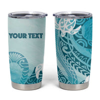 Polynesia Turtle Tumbler Cup Watercolor Abstract Style LT7 Blue - Polynesian Pride
