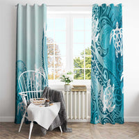 Polynesia Turtle Window Curtain Watercolor Abstract Style LT7 - Polynesian Pride
