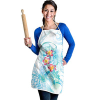 Sea Blue Polynesian Jellyfish Apron Watercolor Glows LT7 - Polynesian Pride