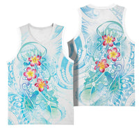 Sea Blue Polynesian Jellyfish Basketball Jersey Watercolor Glows LT7 - Polynesian Pride