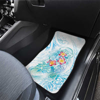 Sea Blue Polynesian Jellyfish Car Mats Watercolor Glows LT7 - Polynesian Pride