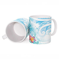 Sea Blue Polynesian Jellyfish Ceramic Mug Watercolor Glows LT7 - Polynesian Pride