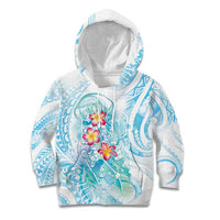 Sea Blue Polynesian Jellyfish Kid Hoodie Watercolor Glows LT7 Hoodie Light Blue - Polynesian Pride