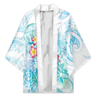 Sea Blue Polynesian Jellyfish Kimono Watercolor Glows LT7 Unisex Light Blue - Polynesian Pride