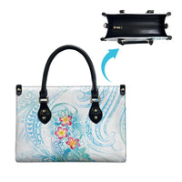 Sea Blue Polynesian Jellyfish Leather Bag Watercolor Glows - Polynesian Pride