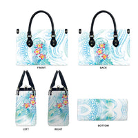 Sea Blue Polynesian Jellyfish Leather Bag Watercolor Glows - Polynesian Pride