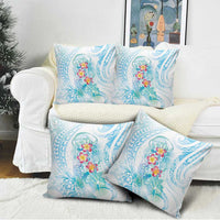 Sea Blue Polynesian Jellyfish Pillow Cover Watercolor Glows - Polynesian Pride