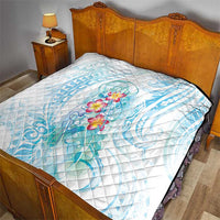 Sea Blue Polynesian Jellyfish Quilt Watercolor Glows - Polynesian Pride
