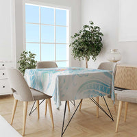 Sea Blue Polynesian Jellyfish Tablecloth Watercolor Glows - Polynesian Pride