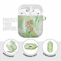 Summer Green Polynesian Jellyfish AirPods Case Watercolor Glows LT7 - Polynesian Pride