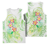 Summer Green Polynesian Jellyfish Basketball Jersey Watercolor Glows LT7 - Polynesian Pride