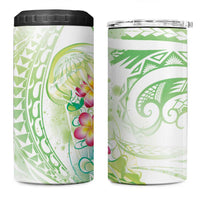 Summer Green Polynesian Jellyfish 4 in 1 Can Cooler Tumbler Watercolor Glows LT7 One Size: 16 oz Light Green - Polynesian Pride