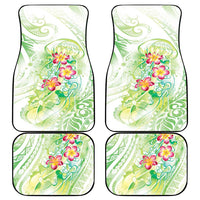Summer Green Polynesian Jellyfish Car Mats Watercolor Glows LT7 - Polynesian Pride