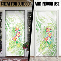 Summer Green Polynesian Jellyfish Door Cover Watercolor Glows LT7 - Polynesian Pride