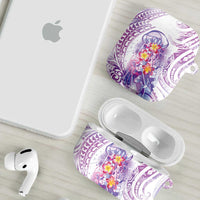 Lavender Polynesian Jellyfish AirPods Case Watercolor Glows LT7 - Polynesian Pride