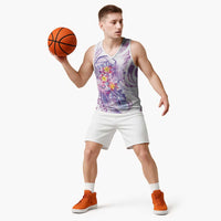 Lavender Polynesian Jellyfish Basketball Jersey Watercolor Glows LT7 - Polynesian Pride