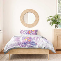 Lavender Polynesian Jellyfish Bedding Set Watercolor Glows - Polynesian Pride