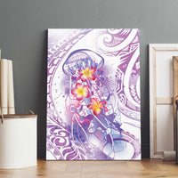 Lavender Polynesian Jellyfish Canvas Wall Art Watercolor Glows LT7 - Polynesian Pride