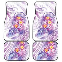 Lavender Polynesian Jellyfish Car Mats Watercolor Glows LT7 - Polynesian Pride
