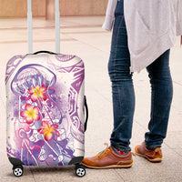Lavender Polynesian Jellyfish Luggage Cover Watercolor Glows LT7 Lavender - Polynesian Pride