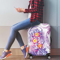 Lavender Polynesian Jellyfish Luggage Cover Watercolor Glows LT7 - Polynesian Pride