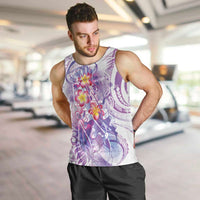 Lavender Polynesian Jellyfish Men Tank Top Watercolor Glows LT7 Lavender - Polynesian Pride