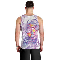 Lavender Polynesian Jellyfish Men Tank Top Watercolor Glows LT7 - Polynesian Pride