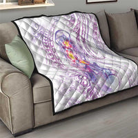 Lavender Polynesian Jellyfish Quilt Watercolor Glows - Polynesian Pride