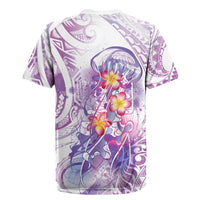 Lavender Polynesian Jellyfish Rugby Jersey Watercolor Glows LT7 - Polynesian Pride