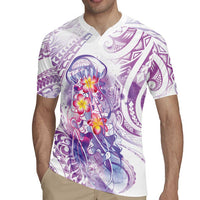 Lavender Polynesian Jellyfish Rugby Jersey Watercolor Glows LT7 - Polynesian Pride